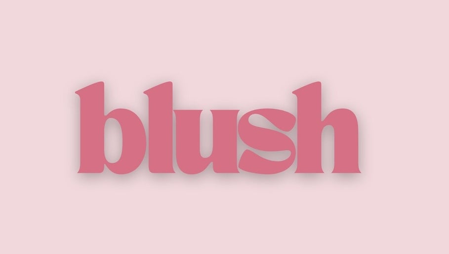 Blush beauty venue logo in pink at Johannesburg, Gauteng, ZA on a soft pastel background.