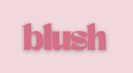 Blush beauty venue logo in pink at Johannesburg, Gauteng, ZA on a soft pastel background.
