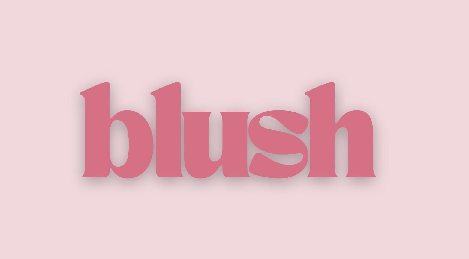 Blush beauty venue logo in pink at Johannesburg, Gauteng, ZA on a soft pastel background.