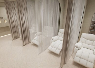 Relaxing lounge chairs at FOOT STEP in Sharjah, Sharjah, AE offering tranquil wellness space.