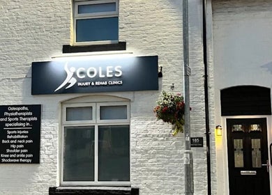Front view of Coles Clinic in Stoke-on-Trent, near Tranquil Success Academy.