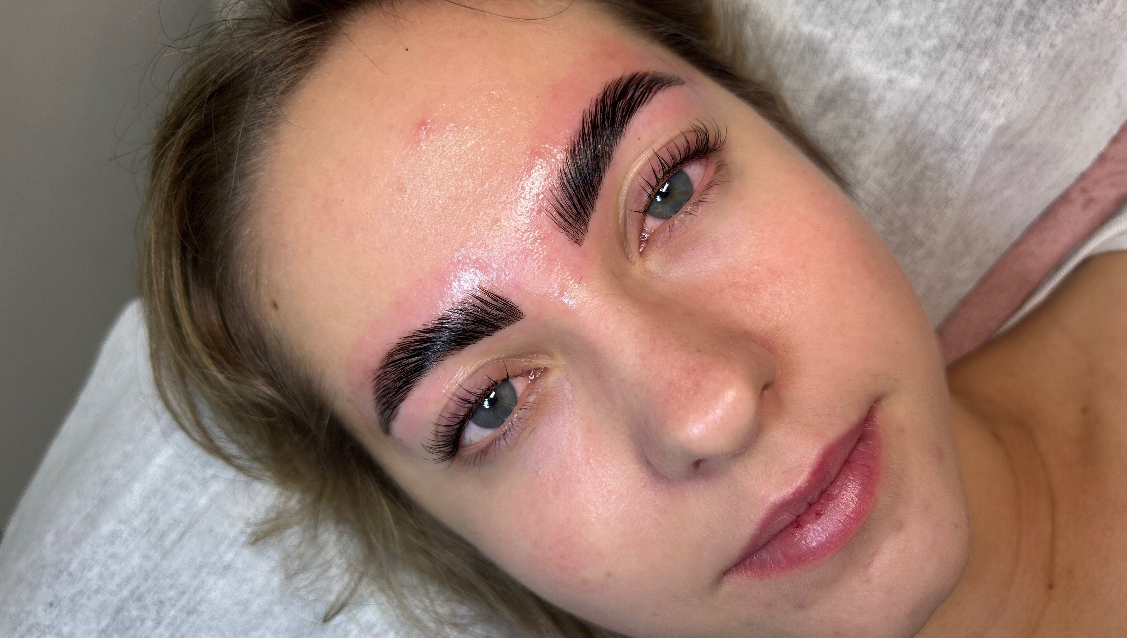 Expert brow lamination at Defined by Alex, Darlington, England, GB, showcasing sleek, well-groomed eyebrows.