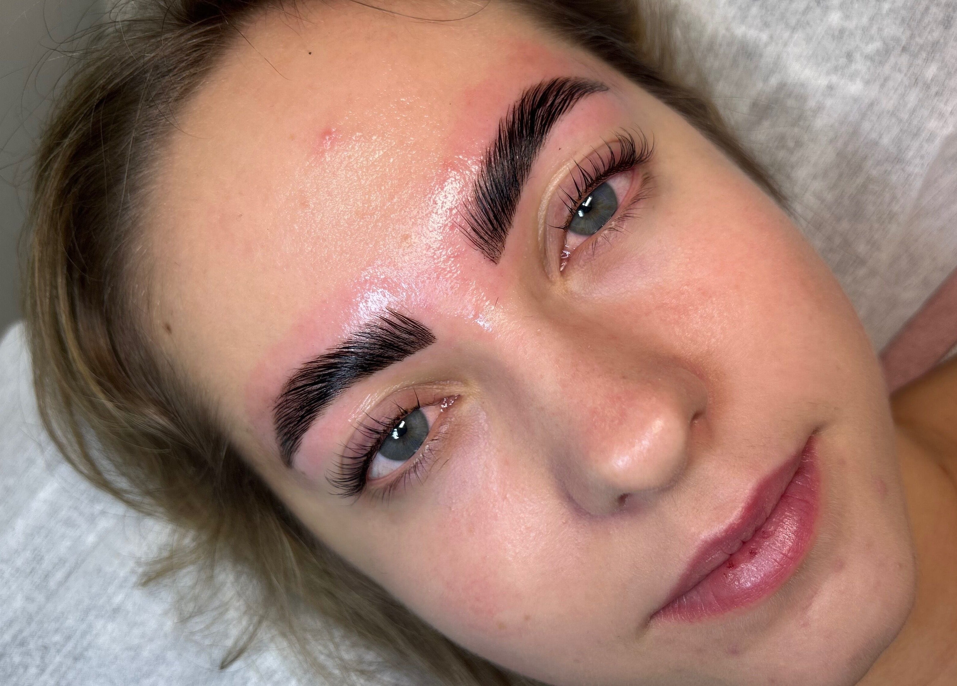 Expert brow lamination at Defined by Alex, Darlington, England, GB, showcasing sleek, well-groomed eyebrows.