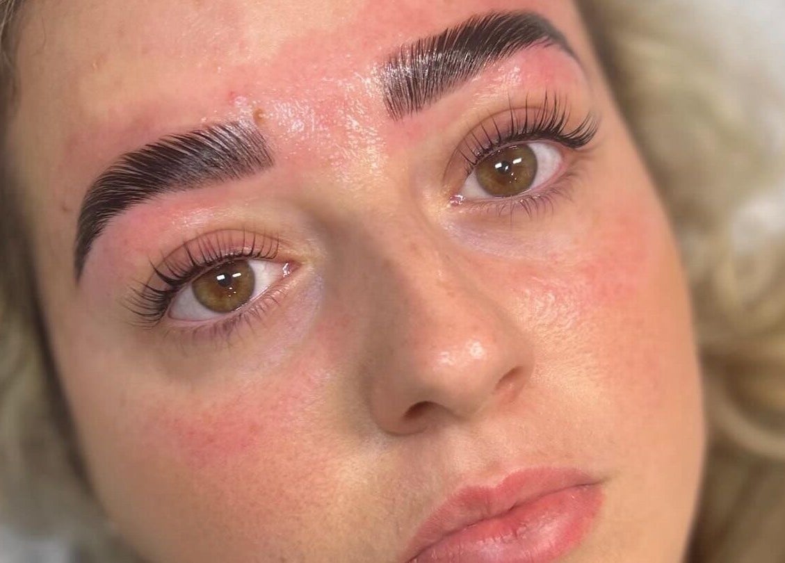 Expert brow styling at Defined by Alex, Darlington, England, GB, showcasing precision and beauty.