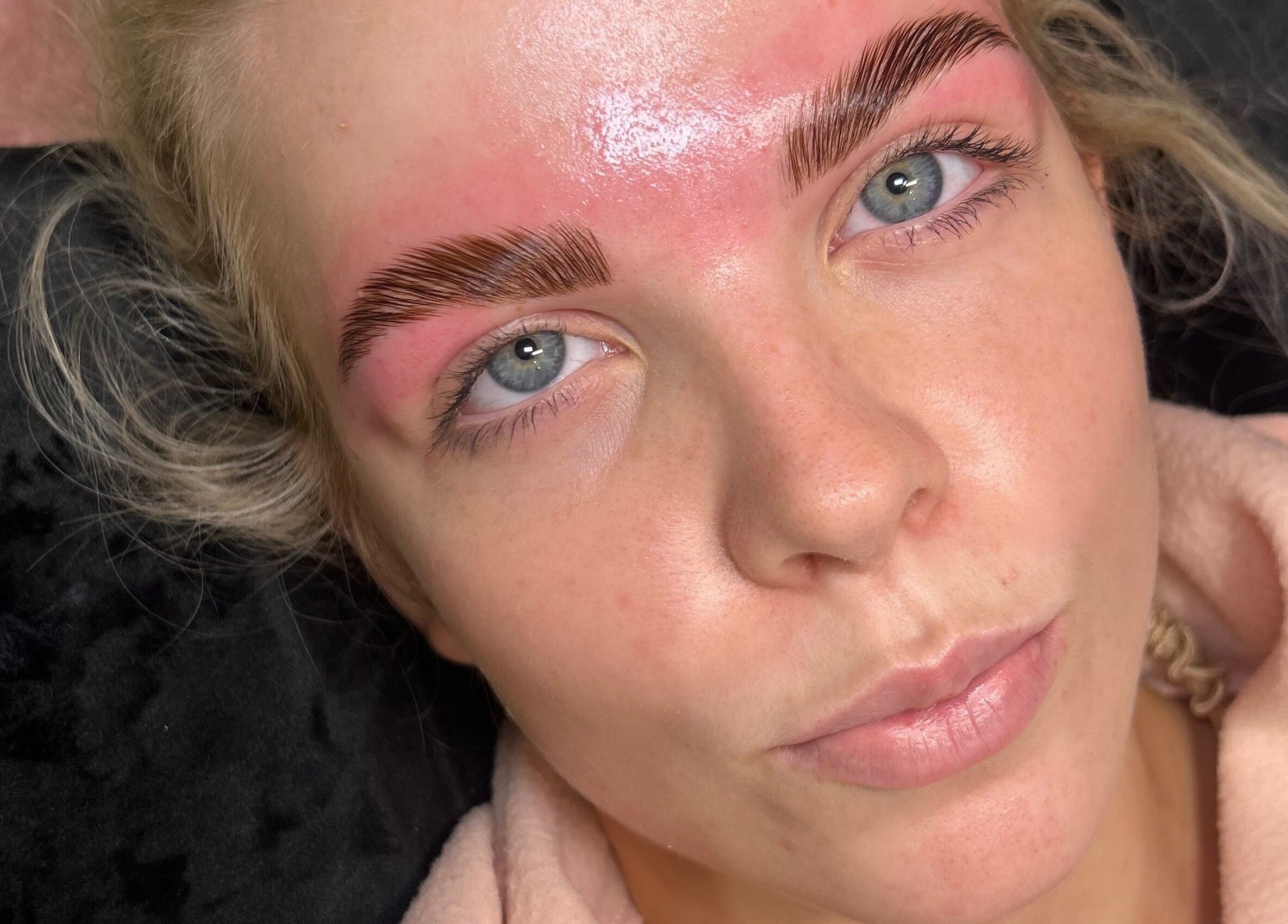 Freshly styled brows at Defined by Alex in Darlington, England, GB showcasing expert beauty techniques.