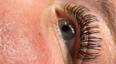 Close-up of lush eyelash extension at Defined Beauty By Evie, Maesteg, Wales, GB.
