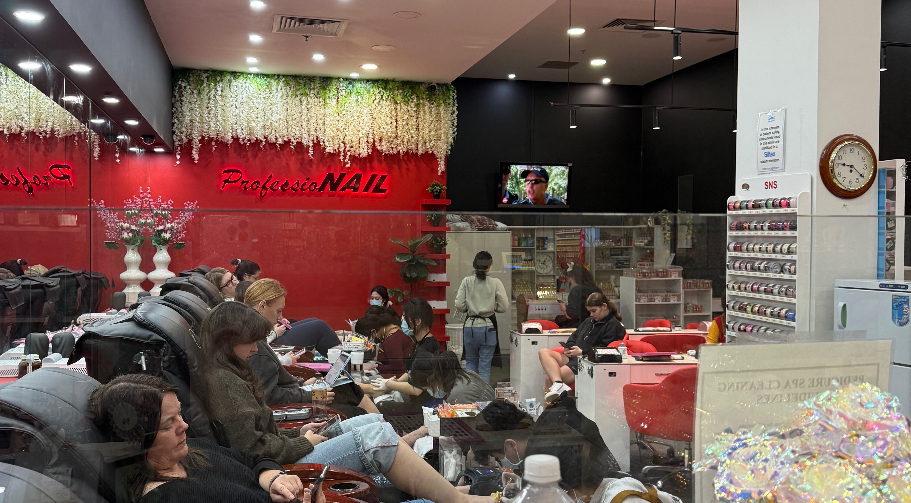 Customers enjoying nail services at Professionail Westfield Marion, Oaklands Park, South Australia, AU.