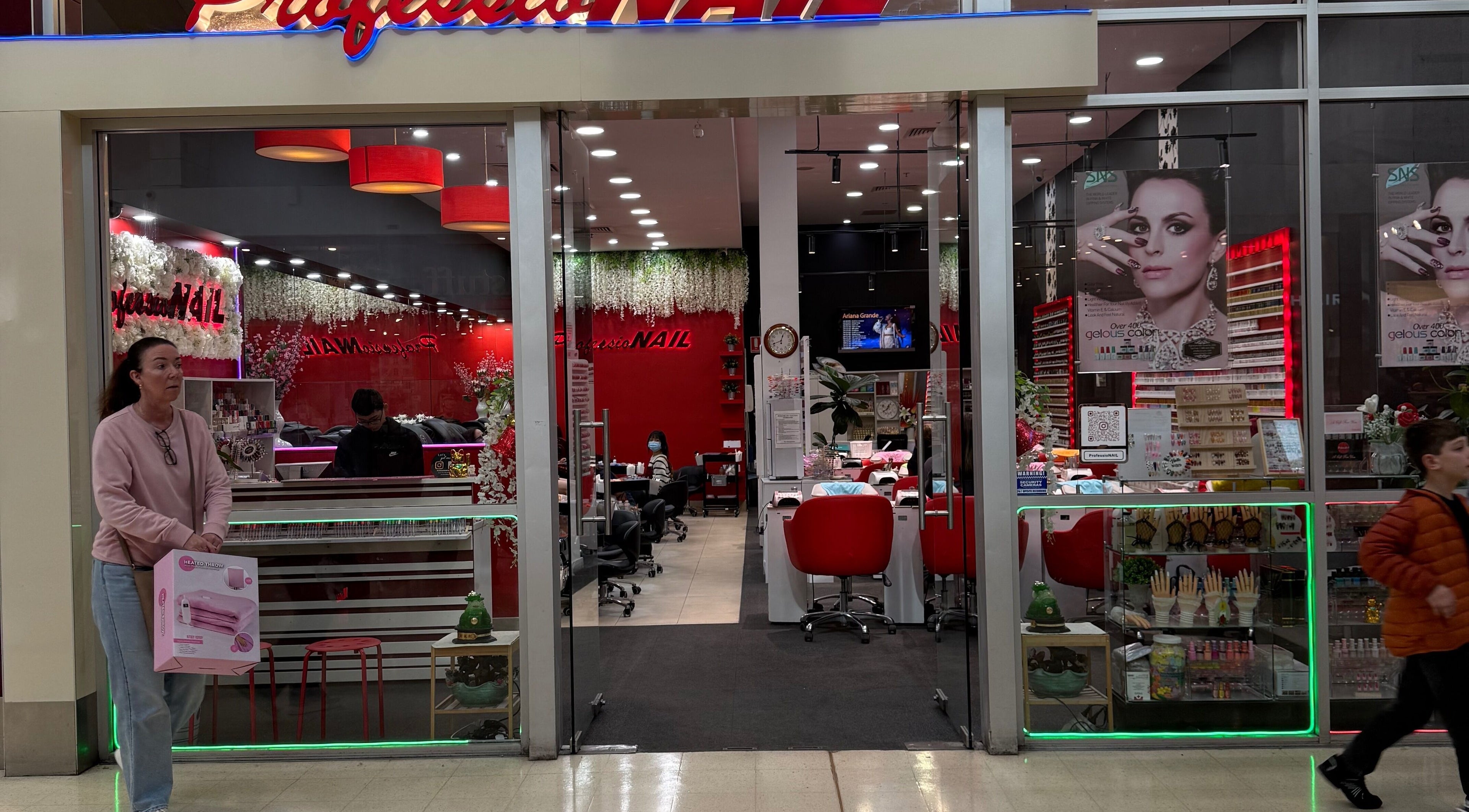 Front view of Professionail Westfield Marion, a vibrant nail salon in Oaklands Park, South Australia, AU.