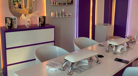 Modern nail salon at Mstudios, Cape Town, Western Cape, ZA, featuring stylish decor and manicure stations.