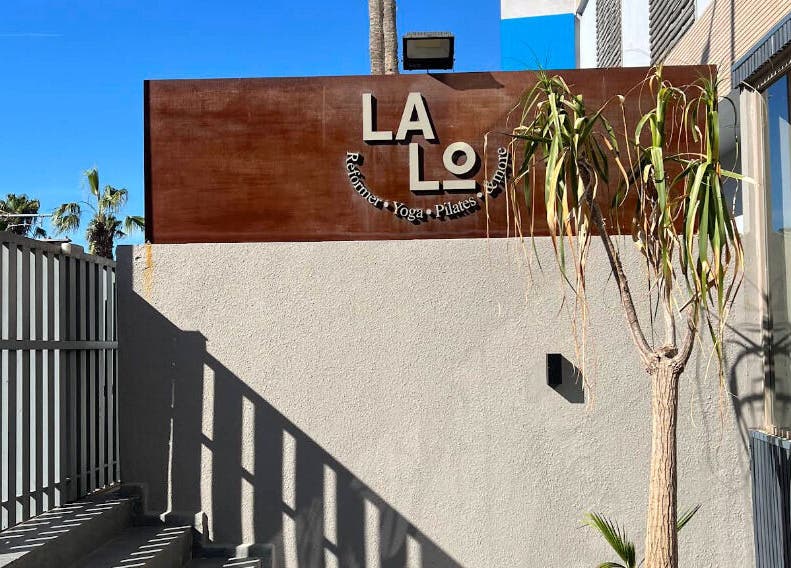 Lalo Beauty entrance sign with plants in Casablanca, Casablanca-settat, MA.