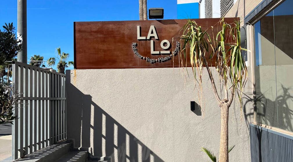Lalo Beauty entrance sign with plants in Casablanca, Casablanca-settat, MA.