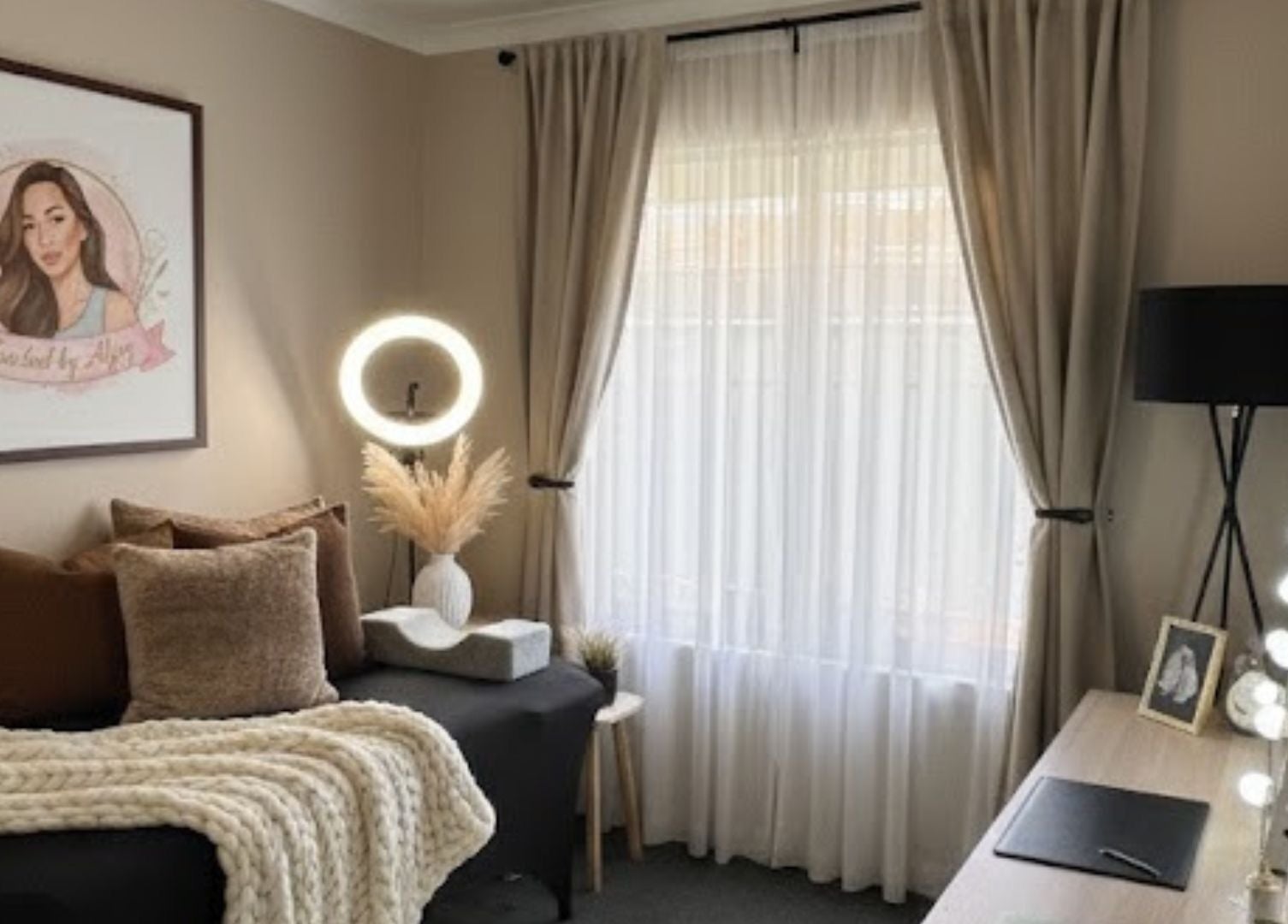 Calm, inviting room at Touched by Aljoy, Hammond Park, Western Australia, AU with cozy decor and soft lighting.