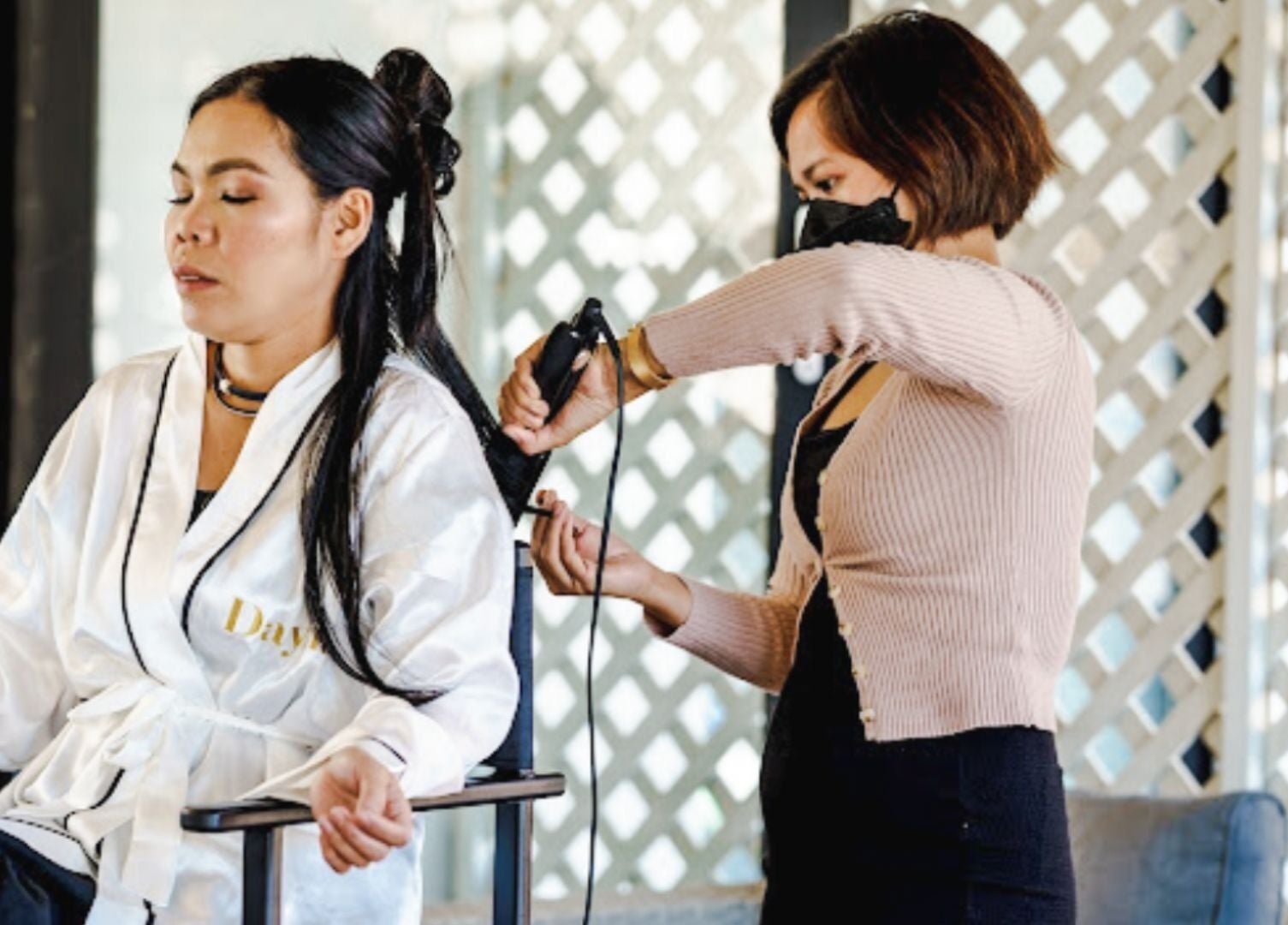 Professional hair styling at Touched by Aljoy, Hammond Park, Western Australia, AU.