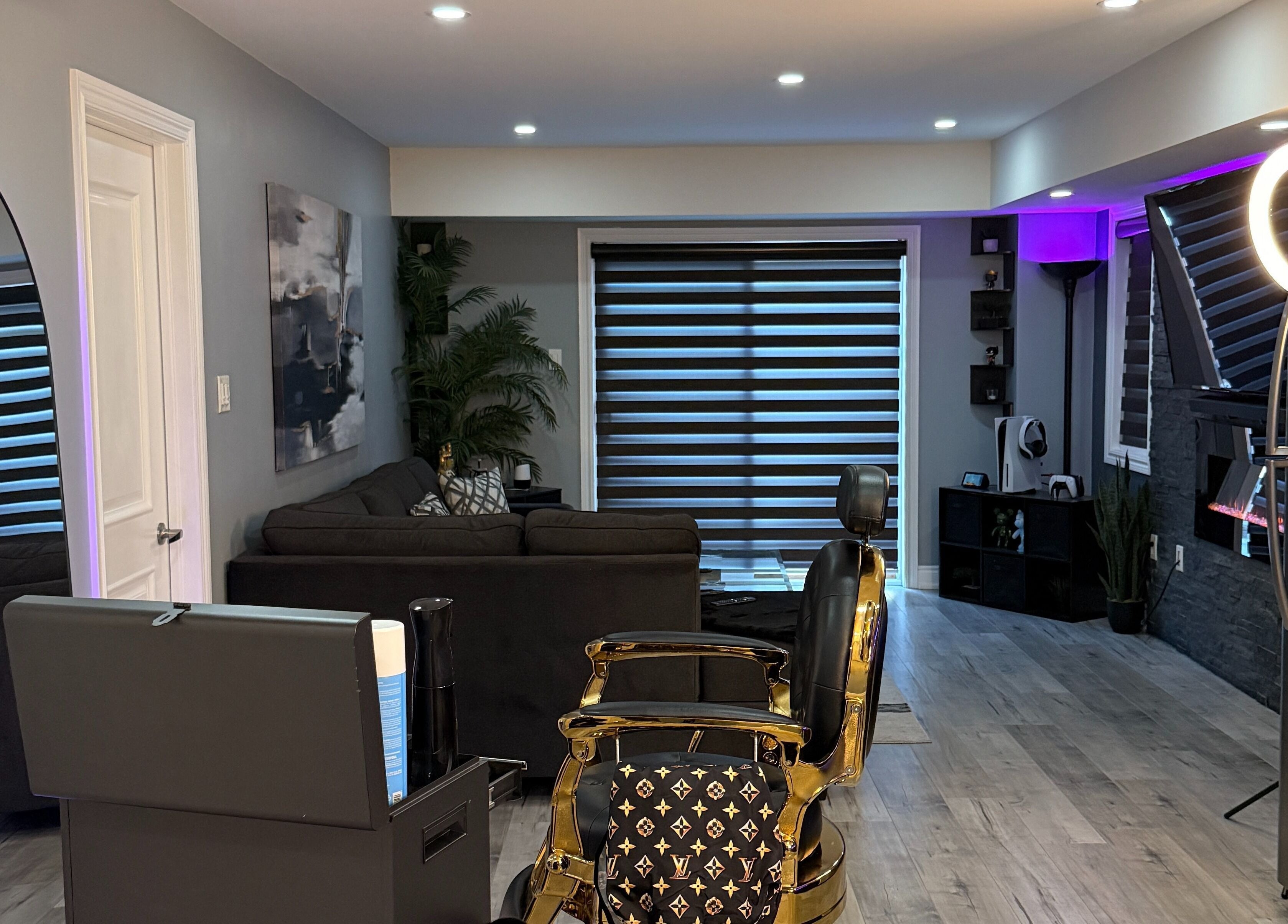 Elegant interior of Blends by DAZE in Brampton, Ontario, CA featuring luxury seating and ambient lighting.