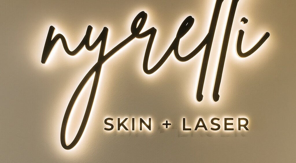 Nyrelli Skin + Laser illuminated logo, Toronto, Ontario, CA.