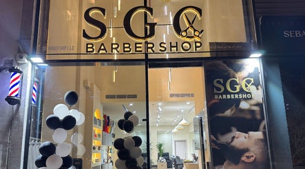 SGC Barbershop front with stylish signage and decor in Dubai, Dubai, AE