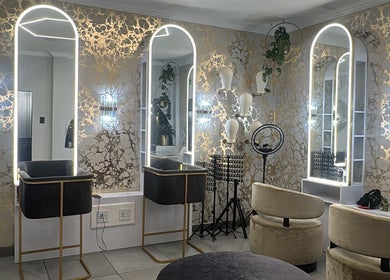 Elegant mirrors at THE BEAUTY BAR GROUP, Durban, Kwazulu-natal, ZA, showcasing luxurious interior design.