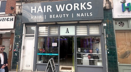 Vani beauty salon facade in London, England, GB offering hair, beauty, and nail services.
