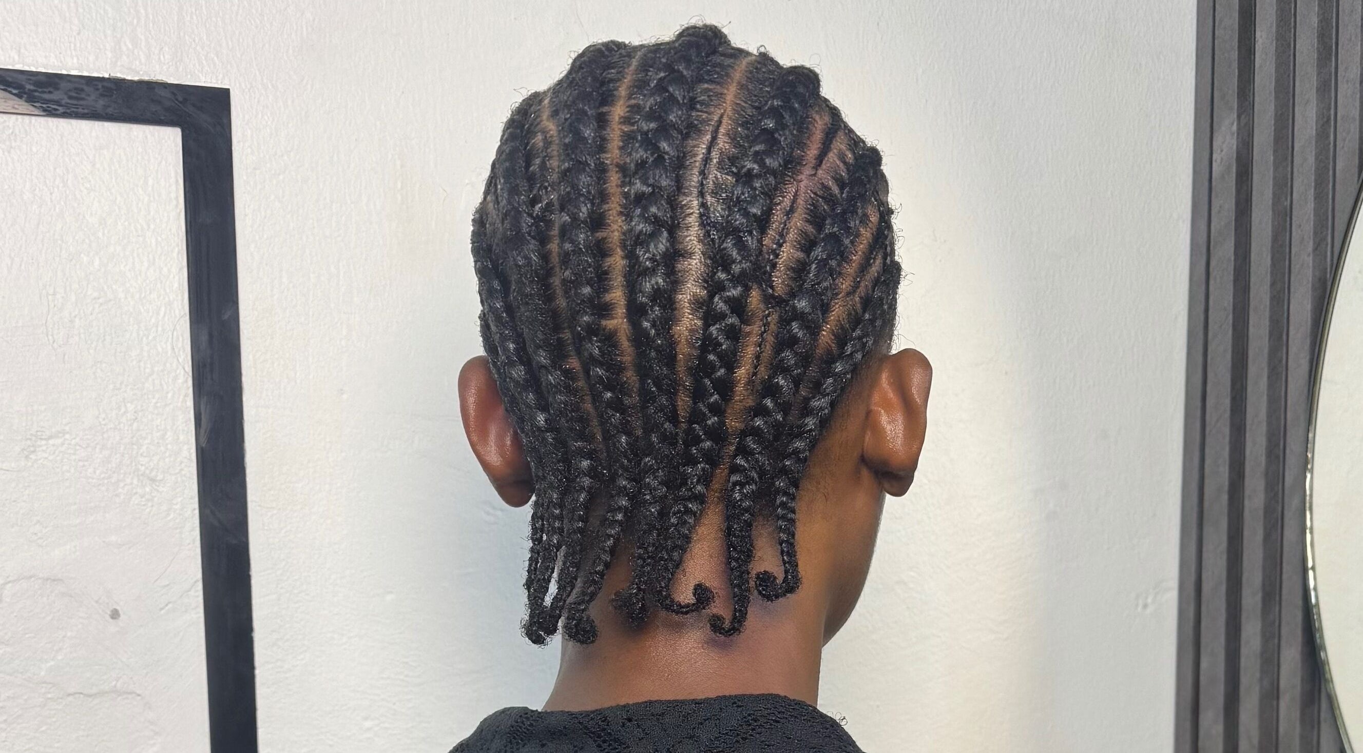 Detailed cornrow braids at Sammyhairco_gh in Accra, Greater Accra Region, GH.
