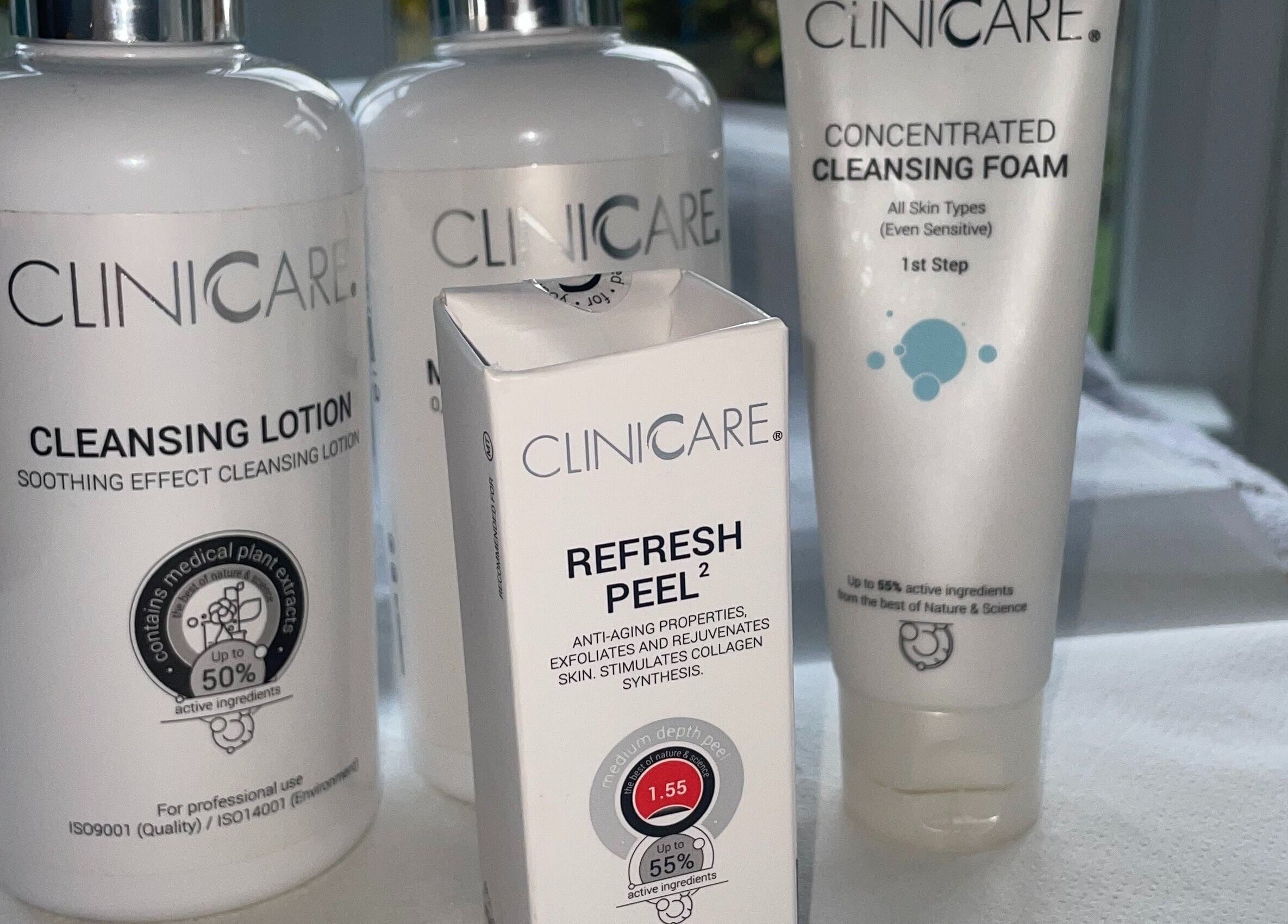 Skincare products at The Aesthetics Retreat Academy, Warburton, England, GB, featuring cleansing and peel items.