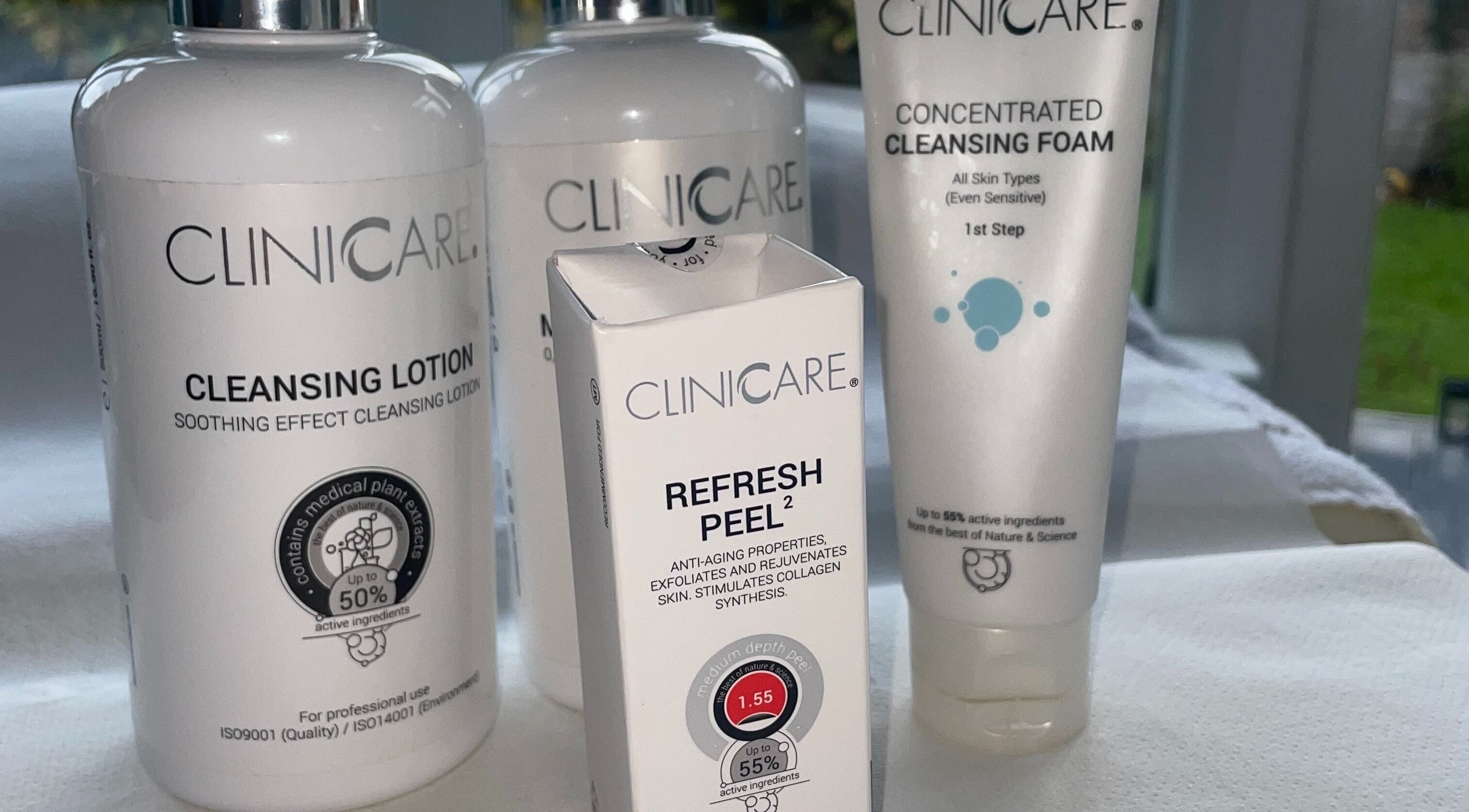 Skincare products at The Aesthetics Retreat Academy, Warburton, England, GB, featuring cleansing and peel items.