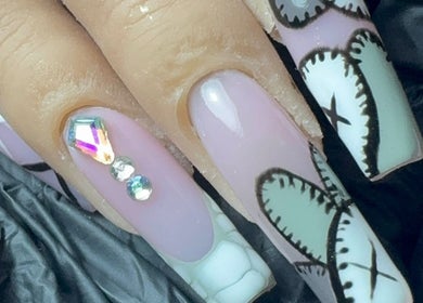 Elegant nail art with rhinestones at Alsnailsxx, County Longford, County Longford, IE.