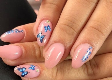 Elegant butterfly nail art at Alsnailsxx, County Longford, County Longford, IE.
