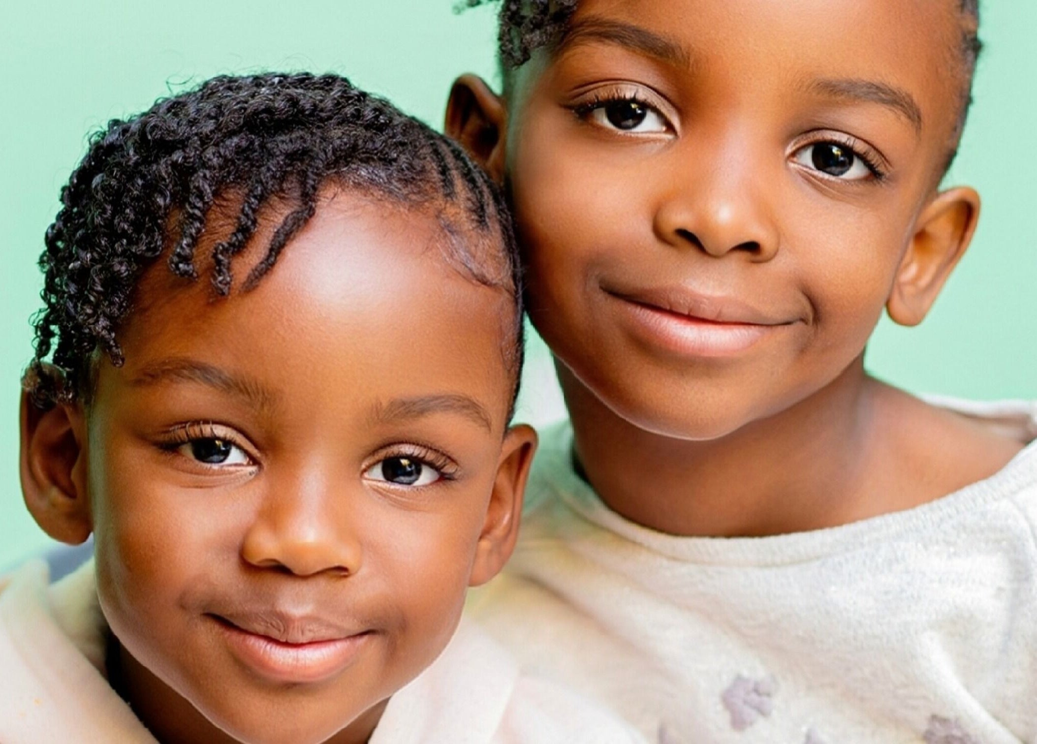Happy kids at Natural Kurls Kabulonga Branch, Lusaka, Lusaka Province, ZM enjoying a day at the salon.