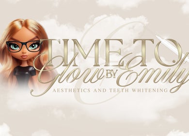 Logo of Time To Glow By Emily with stylized text and graphic in Fleetwood, England, GB.