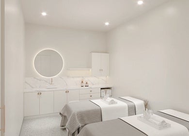 Elegant treatment room at Refine Health and Skin Clinic, Chatswood, New South Wales, AU.