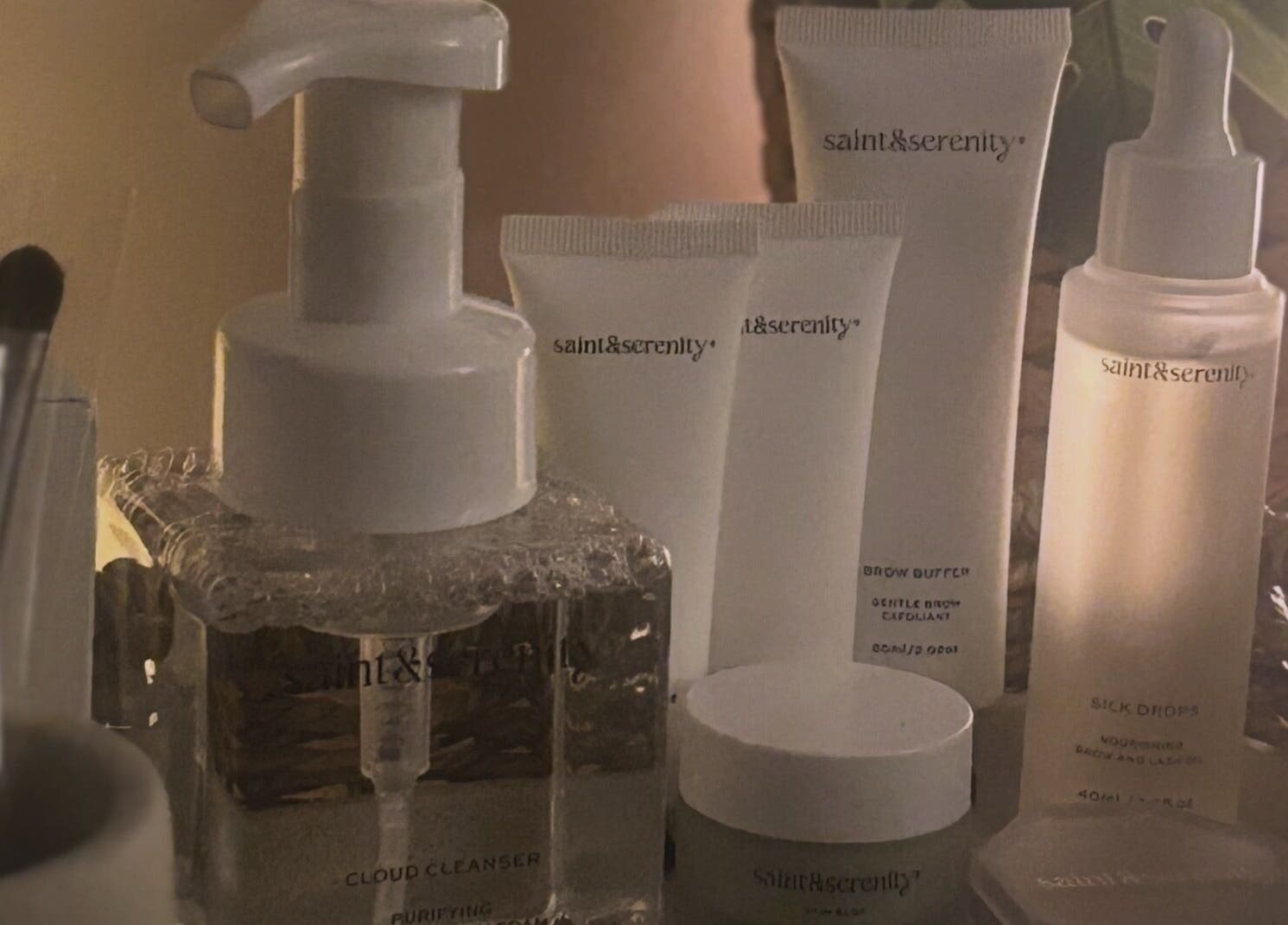 Skincare products displayed at Formè, Evesham, England, GB, highlighting a serene wellness atmosphere.