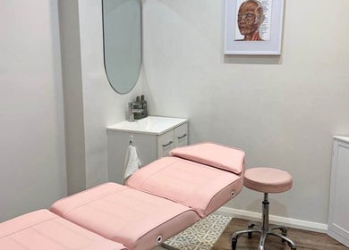 Elegant treatment room at Sydney Lashess by Nicky, Manly, New South Wales, AU. Modern decor with a soothing vibe.