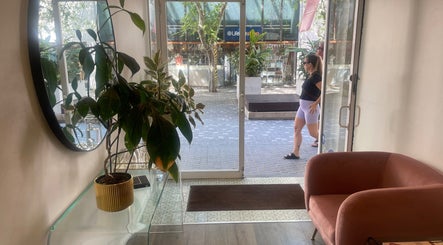 Entrance view from inside Sydney Lashess by Nicky, Manly, New South Wales, AU, featuring decor and outdoor scene.