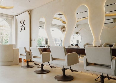 Elegant interior of Solve Sana beauty salon with plush chairs in Bali, Bali, ID.