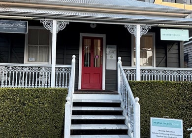 Charming vintage exterior of The Glow Up Clinic (Brisbane) at Kangaroo Point, Queensland, AU.