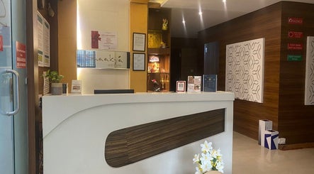 Reception area at Shaakya Spa & Salon, Bengaluru, Karnataka, IN with modern decor and welcoming ambiance.