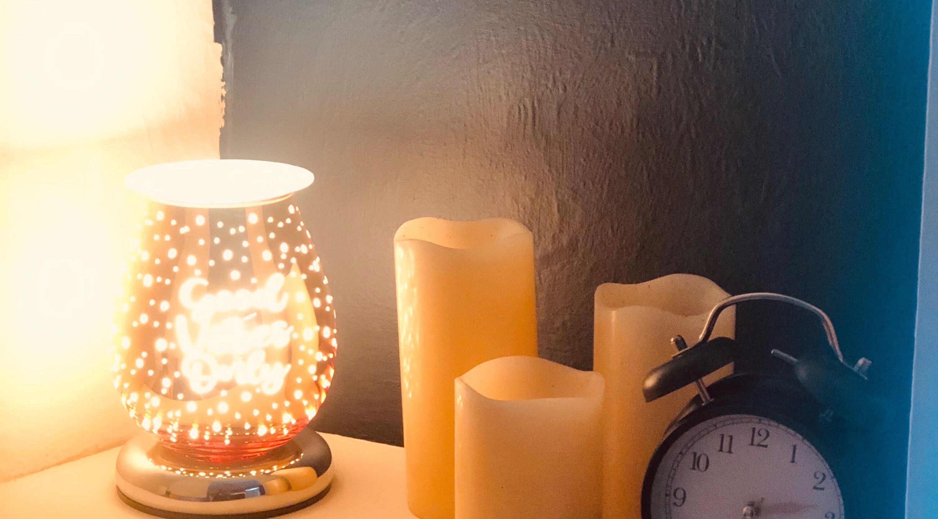 Cozy ambient lighting with candles and decor at The Relaxation Station, Liss, England, GB.