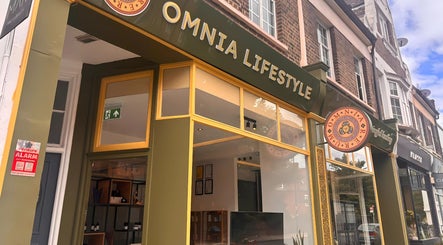 Exterior view of Omnia Lifestyle, a beauty venue in London, England, GB featuring stylish architecture.