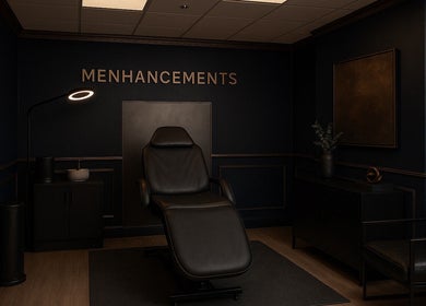 Elegant treatment room at Precision Lifestyle Group Wilmslow, England, GB, with a modern chair and decor.