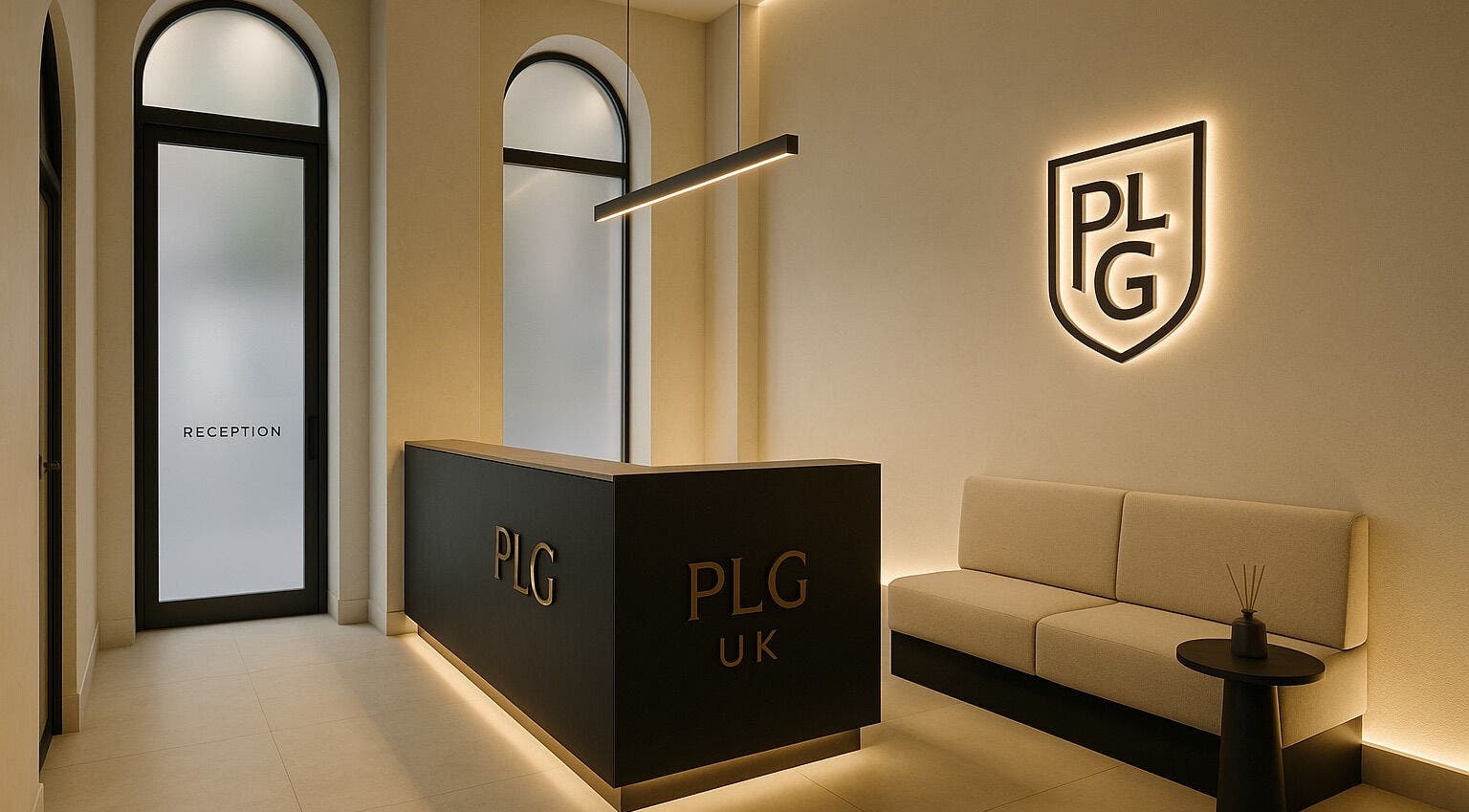 Sleek reception area at Precision Lifestyle Group Manchester, Manchester, England, GB showcasing modern design.