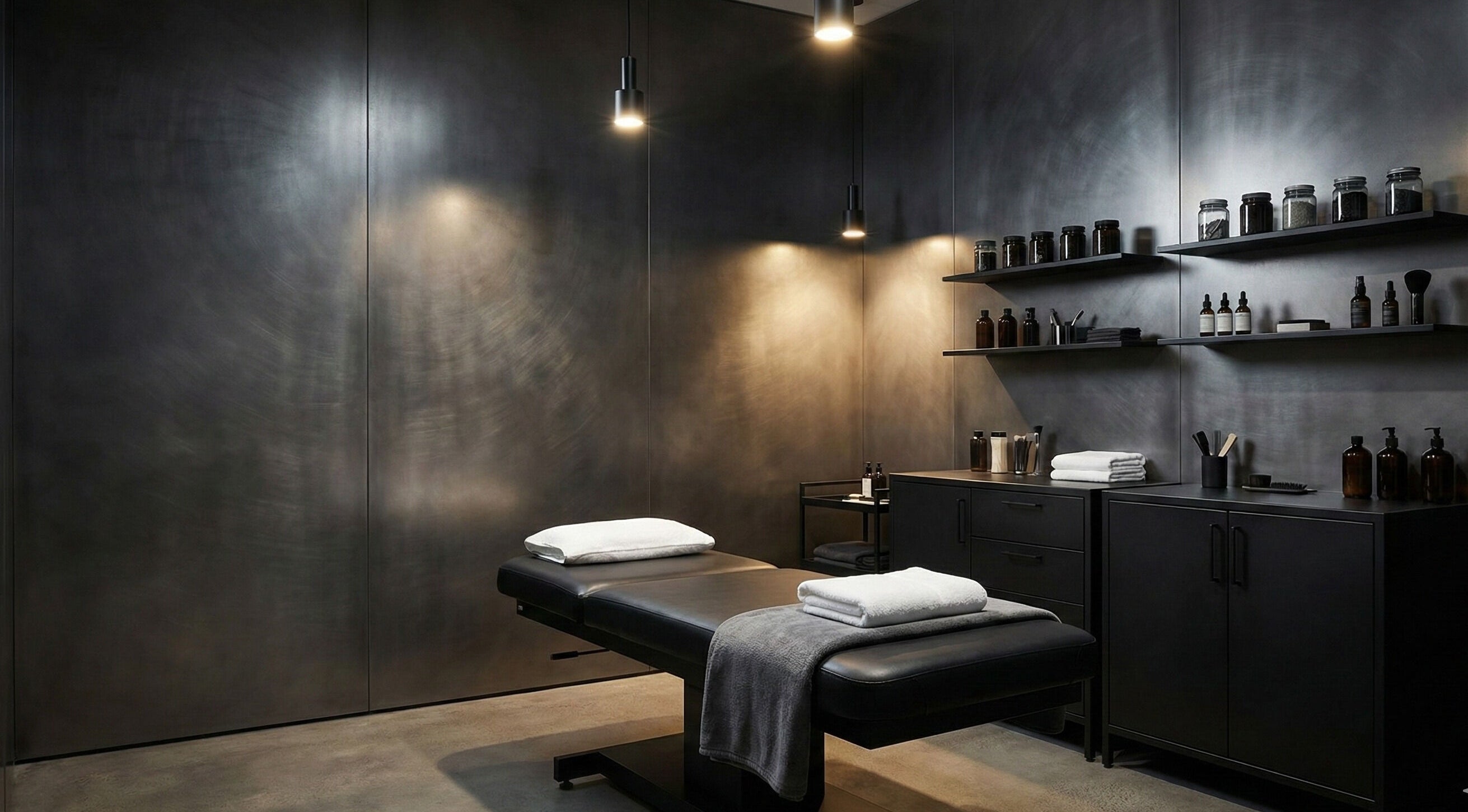 Elegant spa room in Precision Lifestyle Group Wigan, Wigan, England, GB, featuring massage table and wellness products.