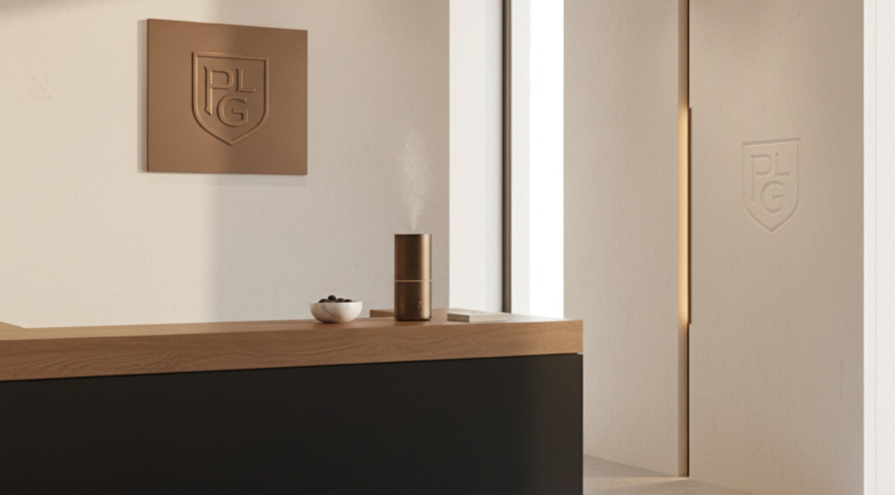 Reception area of PLG PRP Hair Regrowth - Preston, showcasing modern decor in Preston, England, GB.