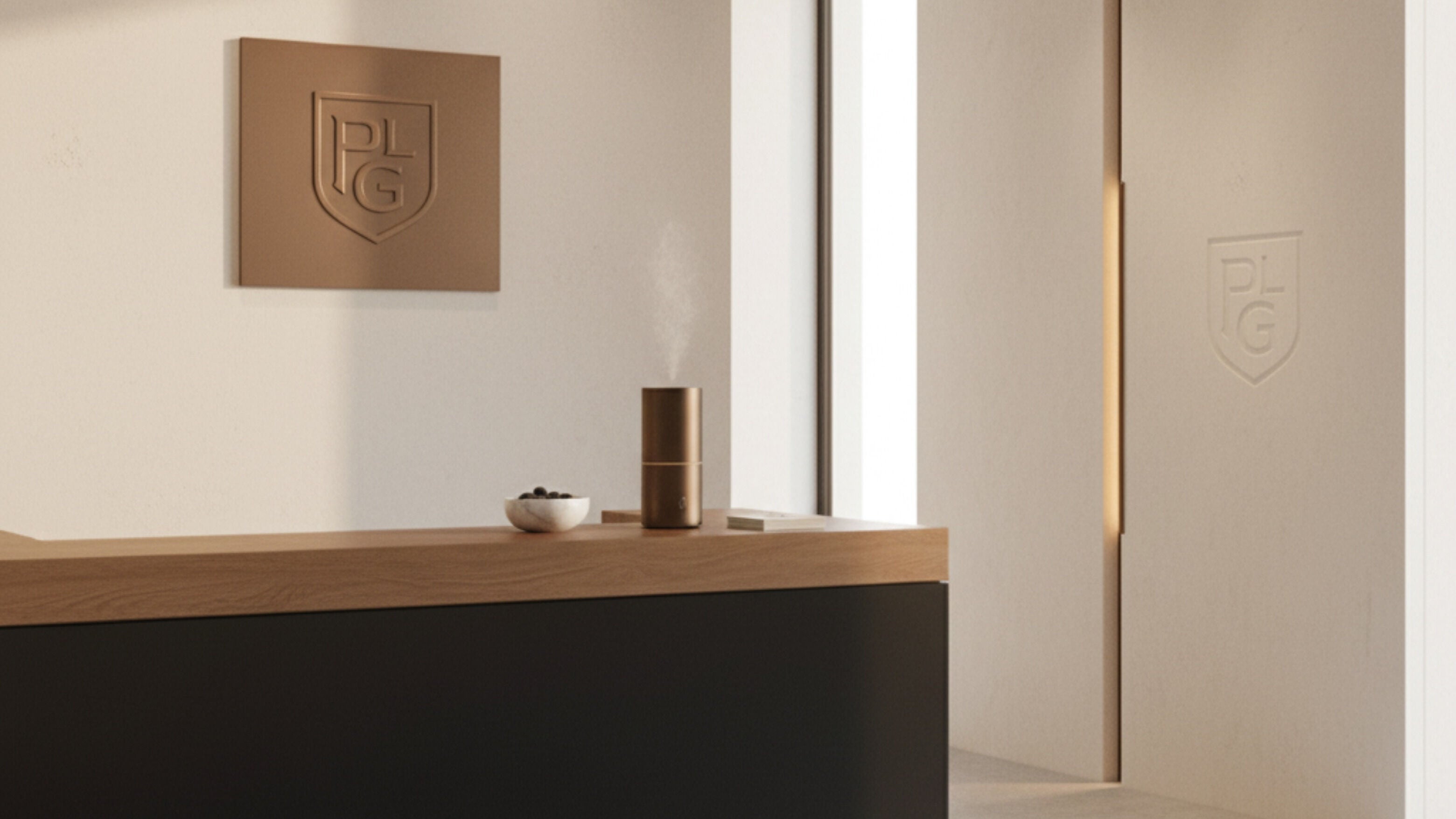 Reception area of PLG PRP Hair Regrowth - Preston, showcasing modern decor in Preston, England, GB.