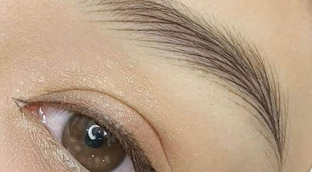 Close-up of flawlessly groomed eyebrow at Studio Lumè, Bengaluru, Karnataka, IN.