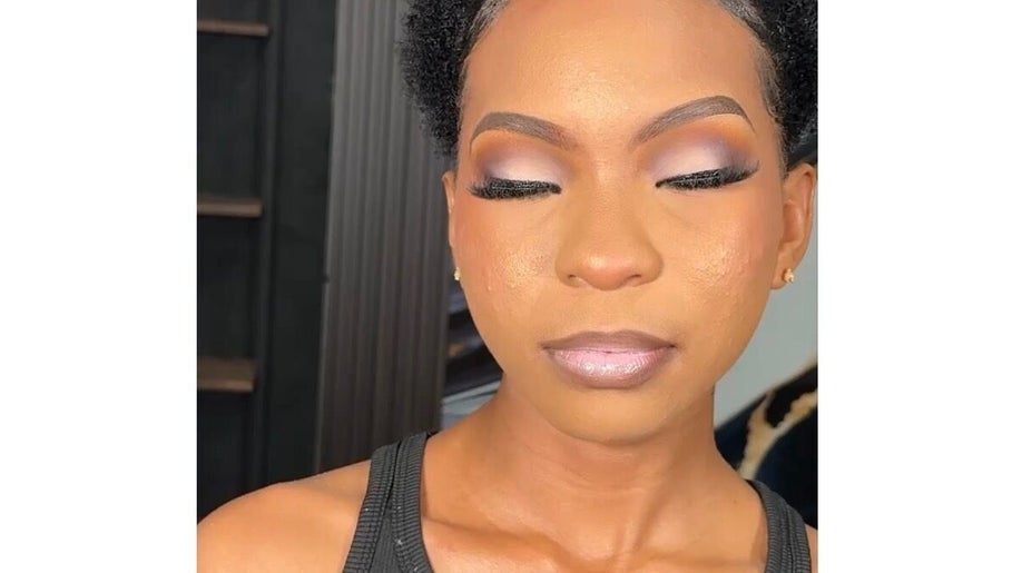 A serene woman with elegant makeup at Beauté Bank, Linden, Upper Demerara-berbice, GY.