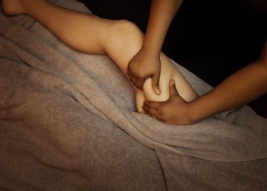 Intimate leg massage at Diana Therapy in London, GB, providing ultimate relaxation and wellness.