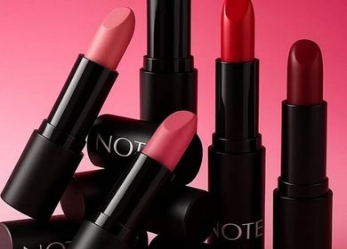 Assorted lipsticks in pink and red shades at diva.beauty.by.reem, Hebron, PS.
