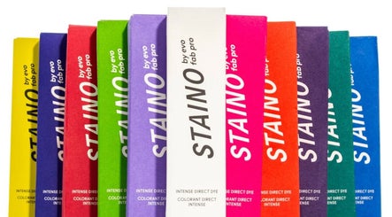 Colorful hair dye selection at DANIEL DOVE HAIR, Newtown, New South Wales, AU.
