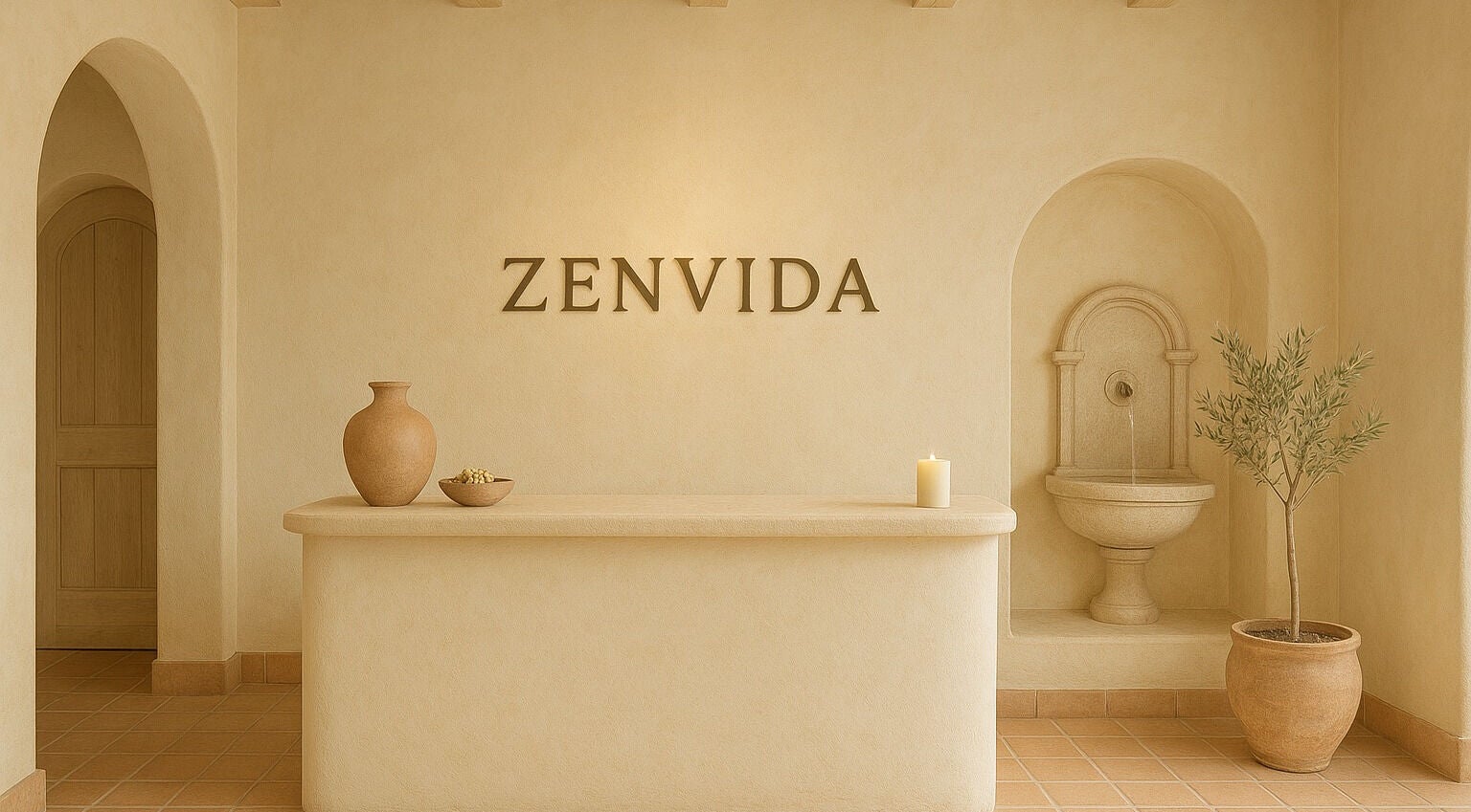Welcoming reception at ZenVida Foot & Body, Madrid, Comunidad De Madrid, ES with calming decor.