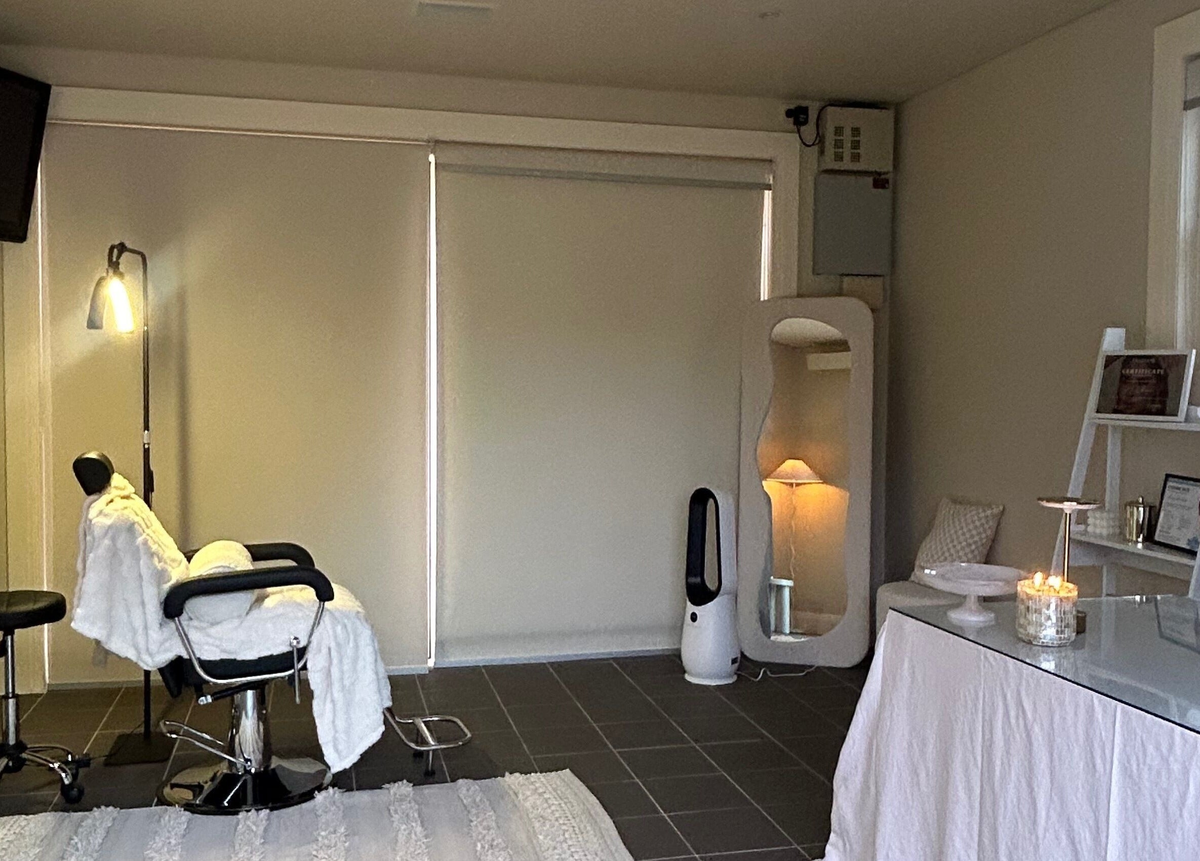 Relaxing salon interior at Aevum Aesthetic in Cobbitty, New South Wales, AU.